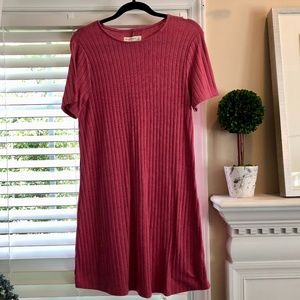 Pink, ribbed Abercrombie dress
